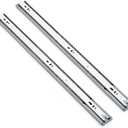 Soft Close Drawer Slides 24 Inch - Silver, 1 Pair (2 Pieces)