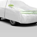 KEYOOG Full Exterior Car Cover All Weather, Scratch Resistant, Dustproof, Sunscreen, Snow Prevention, Ultraviolet-Proof, Fit for Escalade Tahoe Odyssey QX56 Armada Sienna QX80-Fit SUV Length 205"-216" (grey)