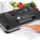 Commercial 95kPa Food Vacuum Sealer Machine | Automatic 10-in-1 Food Sealer for Sous Vide, Meal Prep & Storage | Powerful 230W Motor, Double Heat Seal, Built-in Cutter & Starter Kit (White)