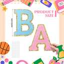 Mooliwe 120 Pcs 6.4 Inch Bulletin Board Letters Set Colorful Embroidered Alphabet Printing Chenille Cutout Letters Set with Adhesive Dots for Poster Board, Party, and Classroom Decor