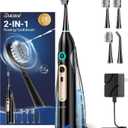 Professional Electric Toothbrush with Water Flosser, 3 Brush Modes & 5 Floss Speed for Teeth Cleaning
