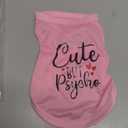 Expressive Polyester Dog Shirt Vest: Soft and Lightweight Puppy Shirt for Small and Medium Dogs, Featuring the Playful 'Cute but Psycho' Slogan Print Shirts Tank Top Pink, XS