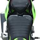 Motorcycle Rider & Passenger Comfort Seat Fit for ER400 Ninja 400 EX400 Z400 2018 2019 2020 2021 2022 2023 2024 2025 2026, Front Rear Solo Saddle Back Cushion Pillion Pad, Matte Black