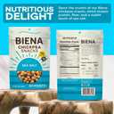 BIENA Chickpea Snacks - Crunchy Roasted Chickpeas - High Fiber Vegan Protein Snacks for Adults and Kids - 4-Pack, 5 Ounce Bags - Sea Salt (EXP 05/28/27)