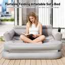 Onirii Full Size Inflatable Sofa Bed with Air Pump,2-in-1 Portable Blow-Up Air Couch,Inflatable Couch Bed and Folding Air Mattress for Home,Camping,and Guests