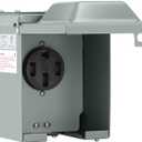 LENZ 50 Amp 125/250V NEMA 14-50 Power Outlet Box, Outdoor Weatherproof Lockable Receptacle, ETL Certified, for EVs, RVs, Campers, Trailers, Motorhomes, and Home Use