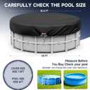 LXKCKJ 14 Ft Round Pool Cover, Solar Pool Covers for Above Ground Pools, Stock Tank Pool Cover Protector with Cover Accessories, Round Hot Tub Cover Ideal for Waterproof and Dustproof (Black)