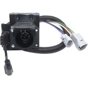 7 Blade and 4 Way Trailer Wiring Harness for 2007-2013 Toyota Tundra Replacement Vehicle-Side Connector, Factory Tow Package Requried