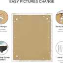 Hongkee 20x24 Frame Set of 2, Distressed White Wood Style - Display 16x20 Picture with Mat or 20 x 24 Poster without Mat, Wall Mounting Horizontal and Vertical