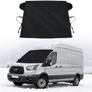 Windshield Cover for Ice and Snow for 2015-2025 2026 Ford Transit Accessories Wagon XL Cargo Vehicle,Connect Van Custom Fit Transit Oxford Fabric Windshield Frost Cover, All Weather Hail Protector
