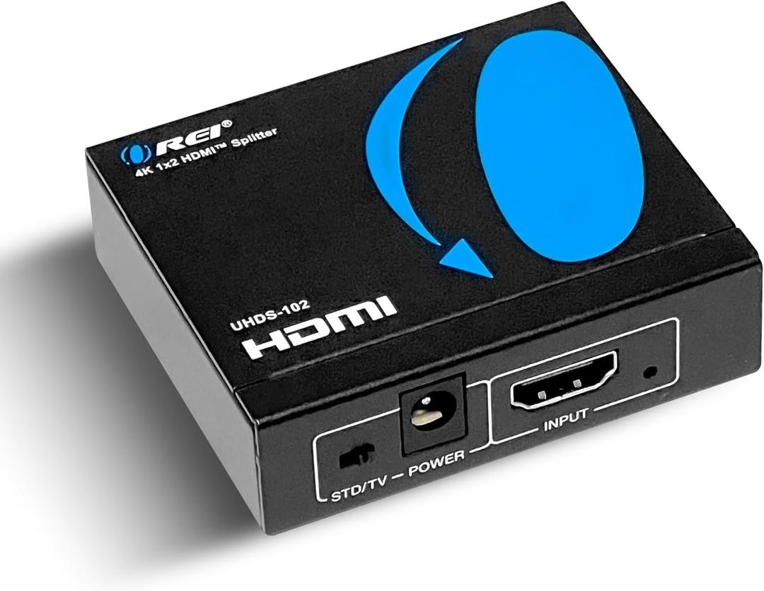 OREI UltraHD 4K @ 60 Hz 1 x 2 HDMI Splitter 1 in 2 Out (2 Port) 4:4:4 8-bit - Does Not Bypass HDCP, 18 Gbps, 4K HDMI Splitter