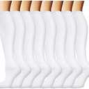 Graduated Copper Compression Socks for Men & Women Circulation 8 Pairs 15-20mmHg - Best for Running Athletic Cycling