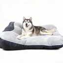 Orthopedic Dog Bed - Couch Pet Bed, Extra Thick Soft & Comfortable Dog Crate Pad with Room to Move Freely, Reasonable Curves,for Extra Large Dogs(Grey)