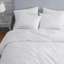 Martha Stewart - Queen Comforter Set, Naturally Soft Cotton-Rich Jacquard Bedding w/Matching Pillowcases, Textured 3 Piece Bed Set (Garden Trellis White)