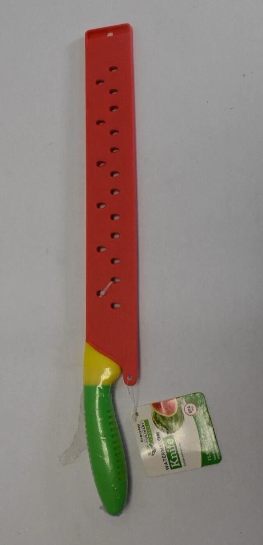 Jacent Brite Concepts 11.5" Watermelon Knife & Blade Cover BPA Free Soft Grip