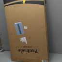 Metal Freestanding Dog Gates with Door for Outdoor Indoor,40'' Extra Wide 36'' Tall Free Standing Dog Gate for Doorways,Large Openings,Deck,Yard,Porch,Foldable Safety Pet Fence(Black,2 Panels)