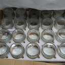 Encheng 4 oz Glass Jars With Lids And Bands, Small Canning Jars For Caviar, Herb, Jelly, Jams, Mini Wide Mouth Mason Jars For Kitchen Storage Preserving Food And Party Favors 40 Pack