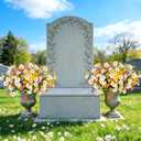 12 Bundles Artificial Daisy Flowers for Outdoors Summer Decor, UV Resistant No Fade Fake Cemetery Flowers Faux Plastic Greenery Plants for Hanging Planter Home Gardens Porch Memorial Day Decor(Colors)