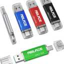ABLAZE Type C Flash Drive 32GB 5 Pack, Dual USB 3.0+USB C Flash Drive Compatible with iPhone 16/15, Android Smartphone, Computer,Tablet Mac Laptop (5 Pack)