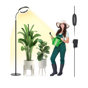 LBW Grow Lights for Indoor Plants Full Spectrum with Stand, Floor Plant Growing Lamp for Large Plants, Auto ON/Off Timer 4/8/12H, 4 Dimmable Levels, 47.2-63 inches Adjustable Height