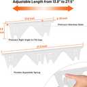 Stove Gap Covers Stainless Steel (2PCS),Stove Gap Filler,Range Trim Kit,Stove Gap Guard for Kitchen Oven Between Stovetop and Counter,Easy Clean Heat Resistant,Adjustable Length 13.8'' to 27.5'',White
