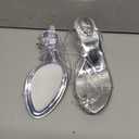 NBUUNBU Clear Strappy Heels For Women Transparent Ankle Strap Platform High Heeled Sandals Sexy Stiletto Comfortable Crystal Dress Shoes Adjustable Buckle Open Toe Pump Mules 40