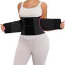 FeelinGirl Waist Trainer Belt Waist Cincher Trimmer Ab Belt Tummy Control Body Shaper with Triple Wrap Women and Men (XX-Large, Purple)
