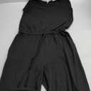 ANRABESS Womens Summer Sleeveless Jumpsuits Casual Dressy Stretchy Crew Neck Rompers One Piece Outfits Fall Fashion 2025 (Small, Black)