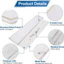 DAKASON 4FT Rectangle LED Flush Mount Ceiling Light for Kitchen/Laundry, 48W Wraparound 3/4/5000K Selectable, Hardwired 4 Linear Lights Fluorescent Tube Replacement, Dimmable 1Pack