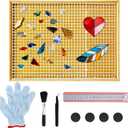 17" x 12"Stained Glass Cutting Mat, Double-Layer Non-Slip Glass Cutting Mat for Mosaic & Craft Work Surface