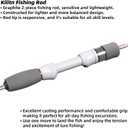 Kilitn Fishing Rod, 2-Piece Rods, Spinning & Casting, Carbon Graphite Blank Fishing Poles with Comfortable EVA Handle for Freshwater or Saltwater Fishing, (Spinning 6FT)