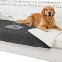 Tuffeel Waterproof Blanket for Bed, Anti-Slip Back Dog Couch Cover Pet Sofa Furniture Protector Machine Washable King Size(82x82 Inches, Black)