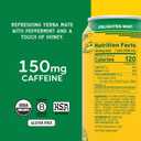 Yerba Madre Organic Yerba Mate, Enlighten Mint, 150mg Natural Caffeine, Energy Drink Alternative, No Jitters or Crash, 15.5 Oz Cans (Pack of 12) (EXP 10/24/27)