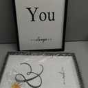 Set of 3 Framed Wall Decor Farmhouse Wall Art You & Me Always and Forever Vintage Bedroom Wall Decors 12x16 (White)