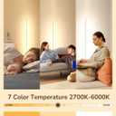 EDISHINE Minimalist LED Corner Floor Lamp with Remote, Set of 2 Modern Dimmable Mood Light, 57.5" Tall Floor Lamp for Bedroom, Living Room, 7 Color Temperature 2700-6000K, (White)