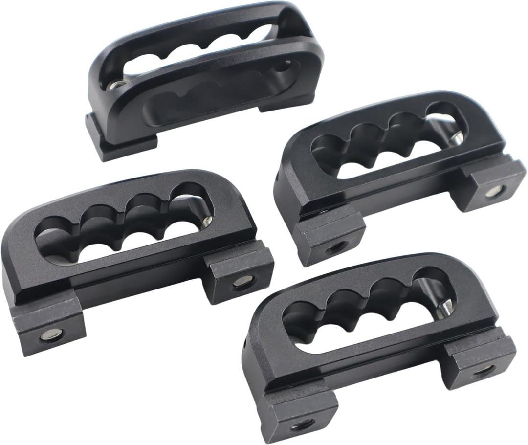 4pcs Aluminum Bed Rail Cleats, Tie Down Anchors for Truck Bed Rail System Compatible with Tacoma Tundra Gladiator Ram 1500 Truck Replaces PT278-35160PT278-35050-S1