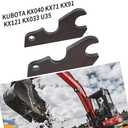 Quick Attach Ears for Kubota Excavators KX040, KX71, KX91, KX121, KX033, U35 | Durable Bucket Attachment Compatibility