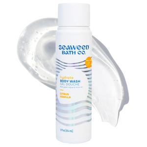 Seaweed Bath Co. Hydrate Body Wash - Citrus Vanilla - Foaming Shower Gel Cleanser with Natural Ingredients - Vegan, Paraben and Sulfate Free - For Women and Men - 12 oz
