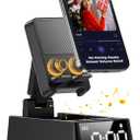 Bluetooth Speaker Birthday Gift for Men: Induction Cell Phone Stand HD Sound Valentines Gifts For Him Her Adult Teen, Anti-Slip Phone Holder Kitchen Gadget Women Mom Wife, Dad Husband Boyfriend(Black)