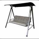 HD Designs Onyx Three Seat Cushioned Patio Swing 71.06"L x 22.64"W x 7'H