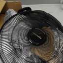 Amazon Basics 16" Pedestal Fan with Remote, Floor Fan, Standing Fan for Bedroom, Living Room, Office, with 3 Speeds, 3 Modes, Timer, Dual-Layered Blades, Adjustable Height, Tilt Head, 60W, Black