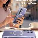 TORRAS for Samsung Galaxy S26 Case with Magnetic Stand, [Non-Yellowing] [Fit for MagSafe] [Drop Protection] [Anti-Slip Grip] Frameless Thin & Slim for Galaxy S26 Case Clear 6.3''