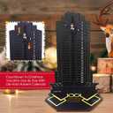 2025 Advent Calendar, Wooden Diehard Advent Calendar Dropped Nakatomi Plaza Tabletop Christmas Countdown Calendar Ornament for Kids Adults Home Decoration (Black-A)