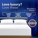 TEXAS LINEN CO. Premium Egyptian Cotton Queen Size Fitted Sheet Only - Luxury 1000 Series Lonestar Lovin' Collection 22" Extra Deep Pocket Queen Fitted Sheet (White), Hotel Quality Bottom Sheets