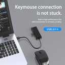 USB 3.0 Hub, 4 Port USB Hub Splitter,Portable USB Adapter Mini Multiport Expander for Desktop, Laptop, Xbox, Flash Drive, HDD, Console, Printer, PC, Keyboards, HP, Dell (25cm, Black-Plastic)