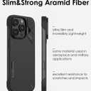 Aulumu A16 Aramid Fiber iPhone 16 Pro Case | 1500D Ultra Slim Woven | Real Cooling | Compatible with MagSafe