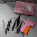 Stitch Gun for Clothes - Handheld Stitch Gun Quick Clothing Fixer - Tagging Gun - Includes 6 Needle, 1000 Black Fasteners & 1000 White Fasteners (Pink,Orange)