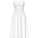 Floral Corset Wedding Guest Dress for Women White (M)