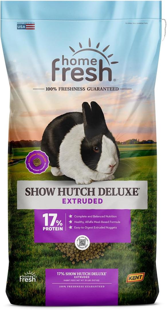 Blue Seal Fresh Show Hutch Deluxe 17 Rabbit Food - Resealable Packaging to Hold in Freshness, Promotes a Healthy Digestive System and Proper Intake - 20 LB Bag
