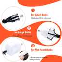 26FT Reach Light Bulb Changer for High Ceilings,Lightbulb Changer 5-20FT with Basket & Suction Cup for Recessed Lights High Ceiling,Light Bulb Remover Tool with Telescopic Extension Pole